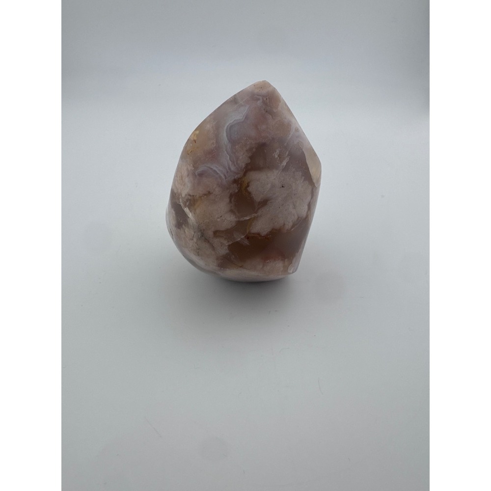 Flower Agate Flame Crystal Carving 2.88 Inch Pink Cherry Blossom Agate